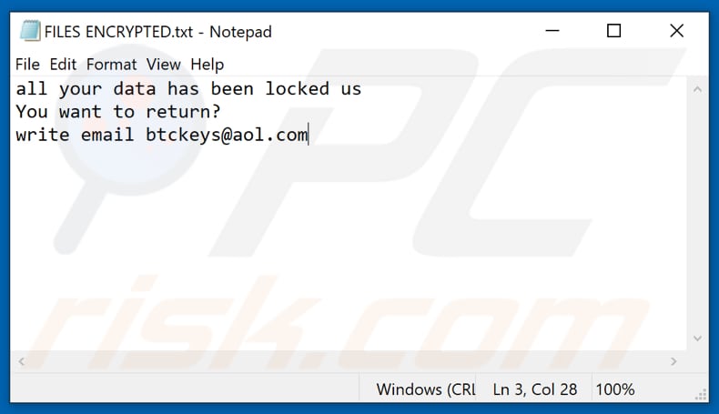 .2020 ransomware text file (FILES ENCRYPTED.txt)