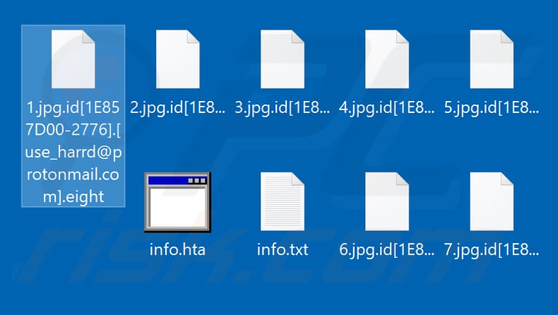 Von Eight Ransomware verschlüsselte Dateien (.eight Erweiterung)