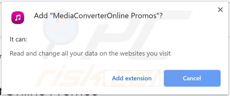 mediaconverteronline adware asks for a permission to be added