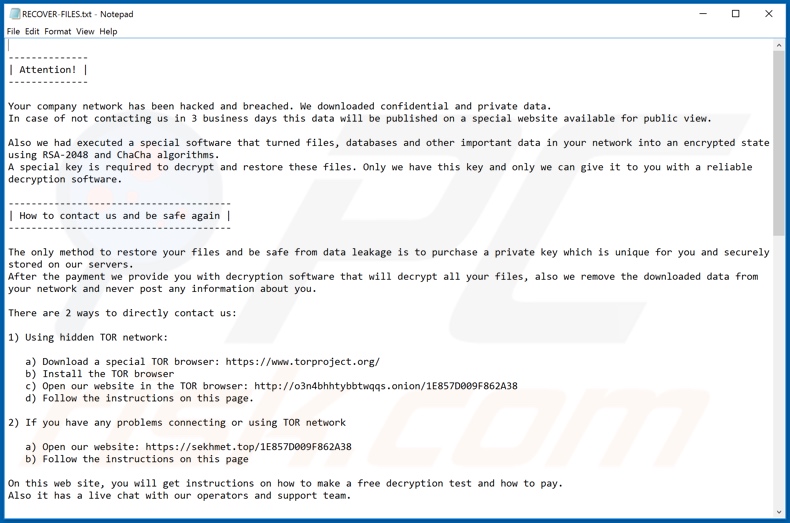 Sekhmet decrypt instructions (RECOVER-FILES.txt)