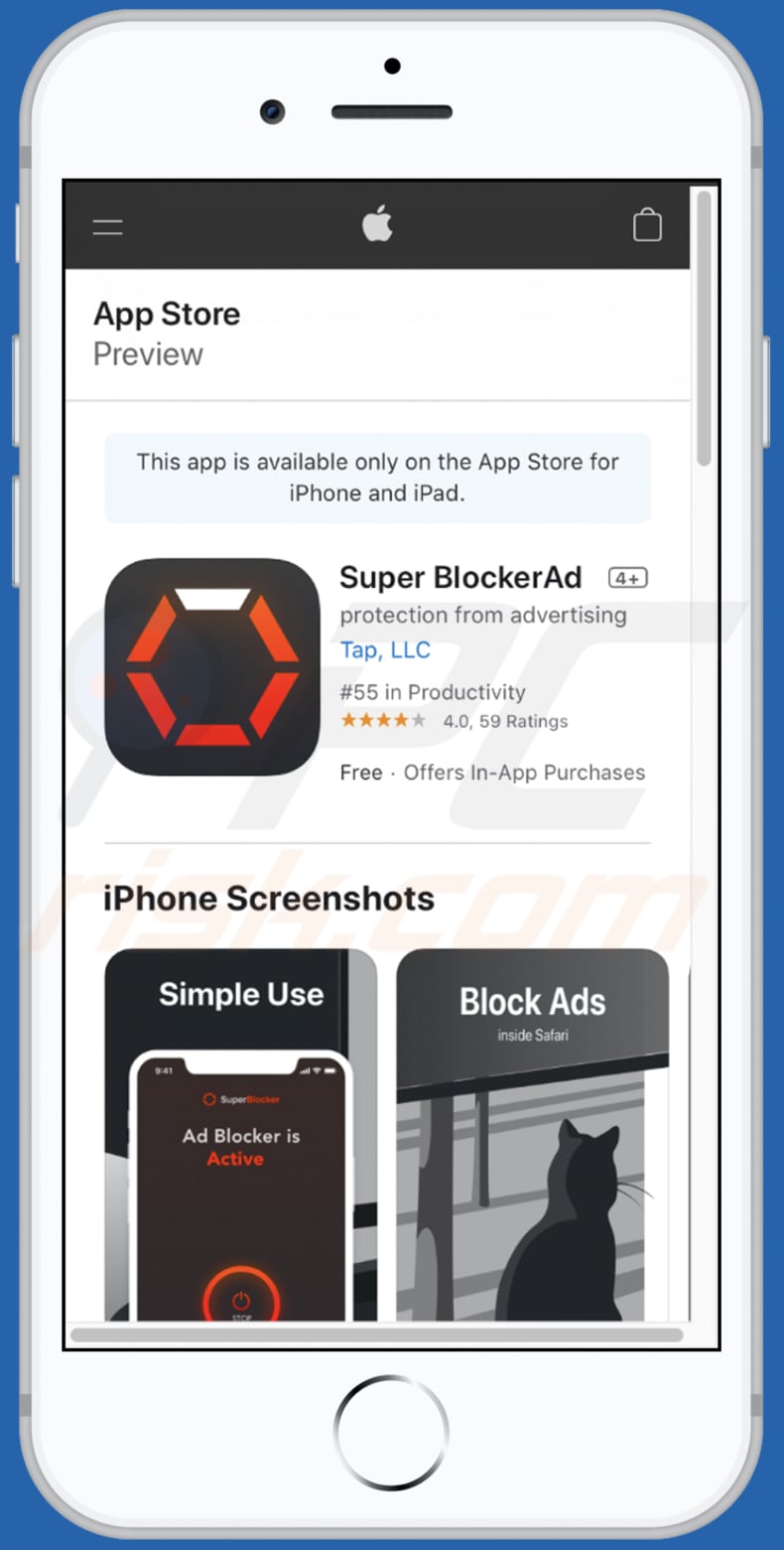adblocker update example of promoted app