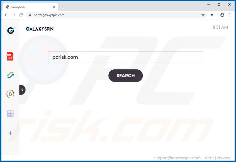 galaxyspin.com browser hijacker