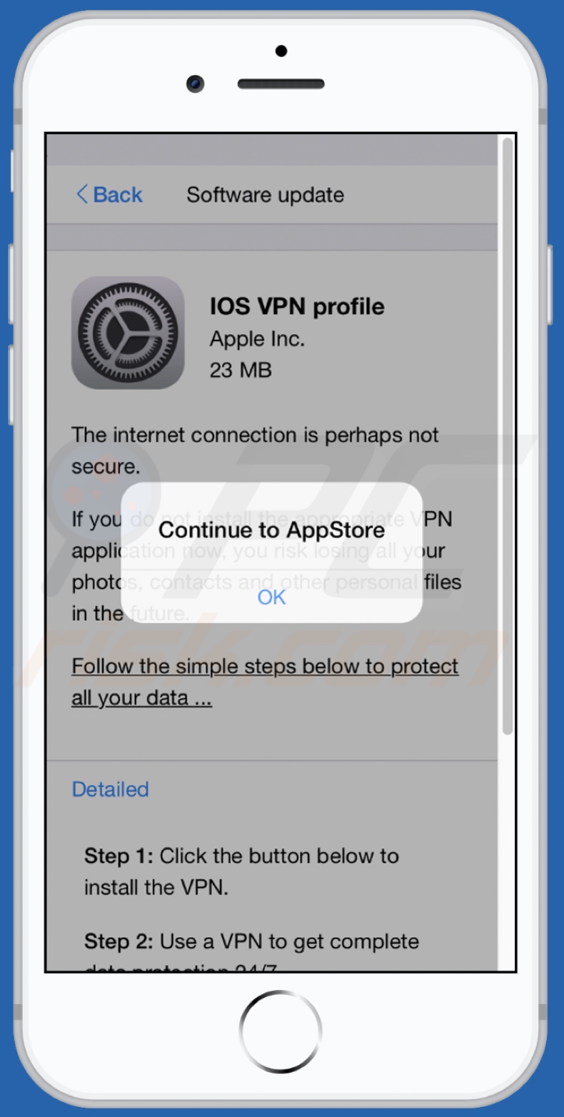 IOS VPN Profil Betrug mobile Variante