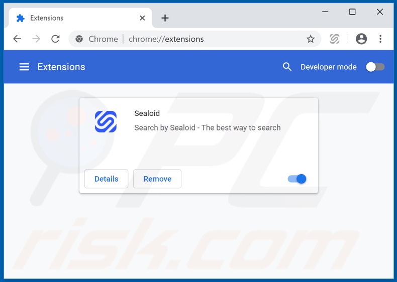 Removing feed.sealoid.com related Google Chrome extensions