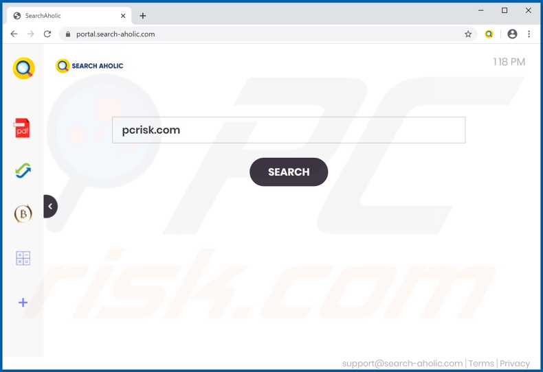 search-aholic.com browser hijacker