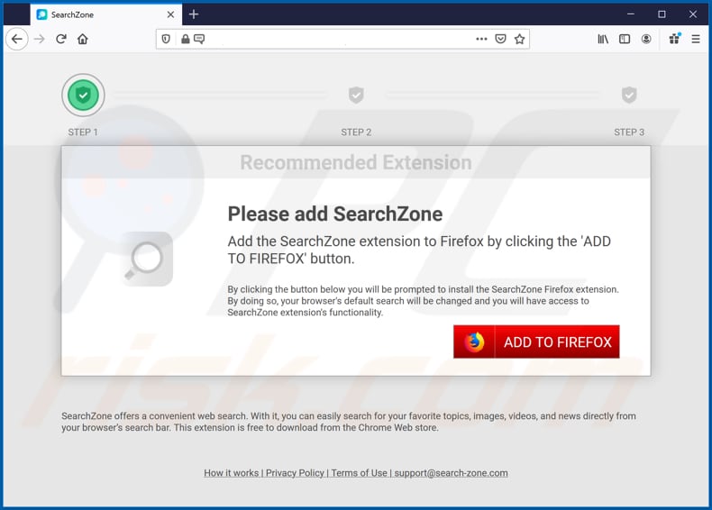 searchzone browser hijacker promoter firefox