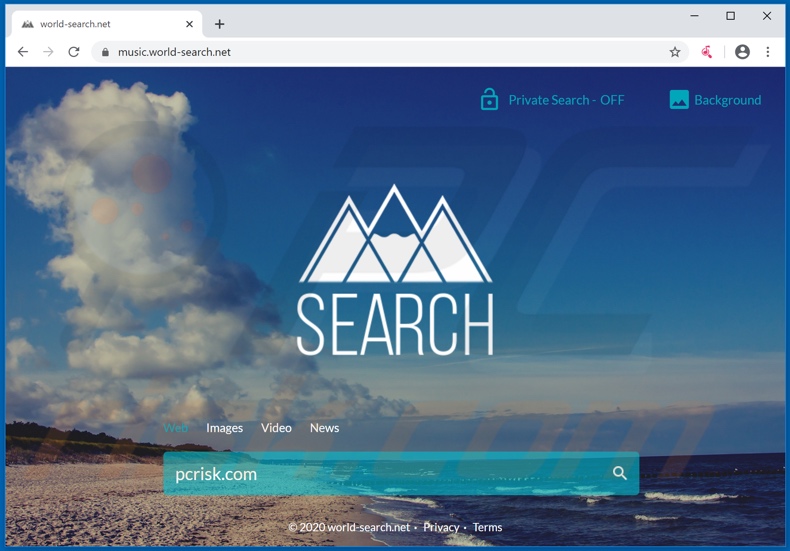 world-search.net browser hijacker