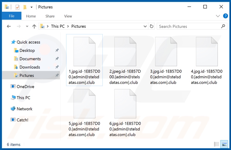 Files encrypted by Club ransomware (.club extension)