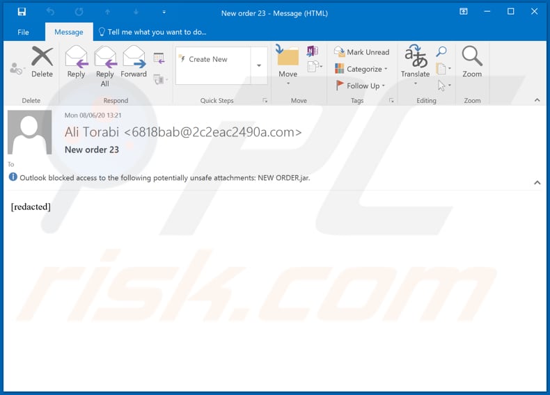 Spam E-Mail verbreitet STRRAT Malware