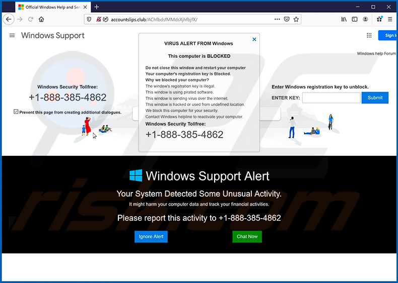 VIRUSWARNUNG VON Windows Pop-up-Betrug (2020-06-18)