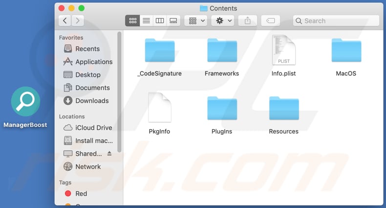managerboost adware contents folder