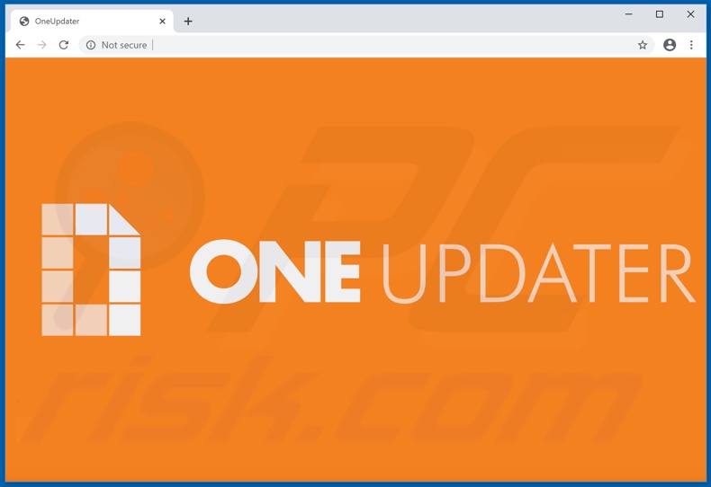 Webseite zur Förderung von OneUpdater Adware