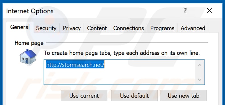 stormsearch.net von der Internet Explorer Startseite entfernen