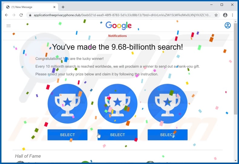 You've made the 9.68-billionth search Betrug