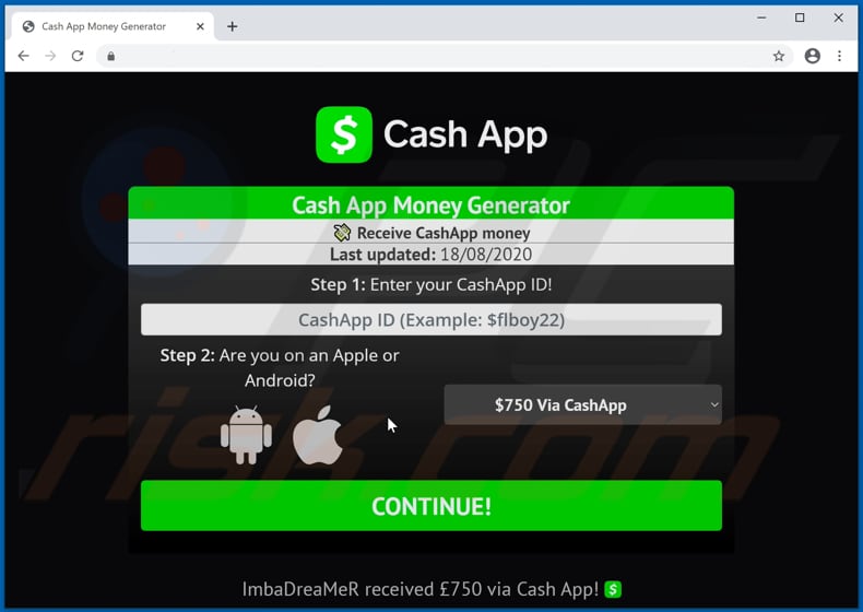 Cash App Betrug