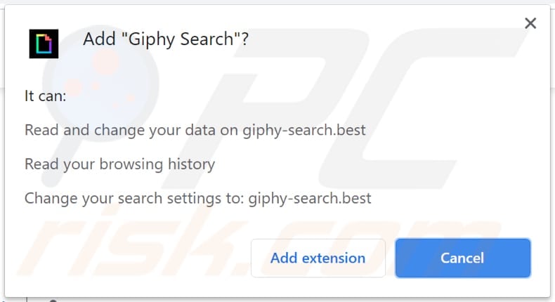 giphy search adware notification