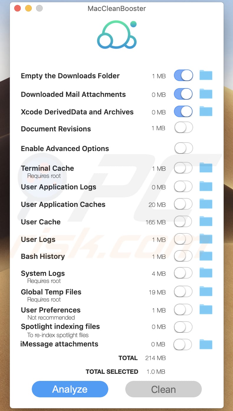 MacCleanBooster unerwünschte Anwendung