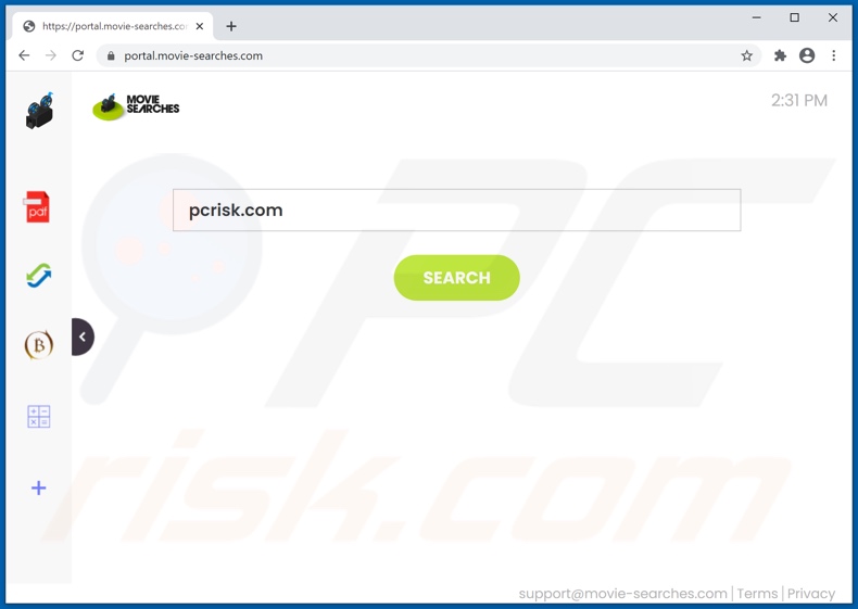 movie-searches.com browser hijacker