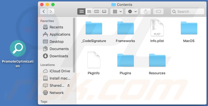 promoteoptimization adware contents folder