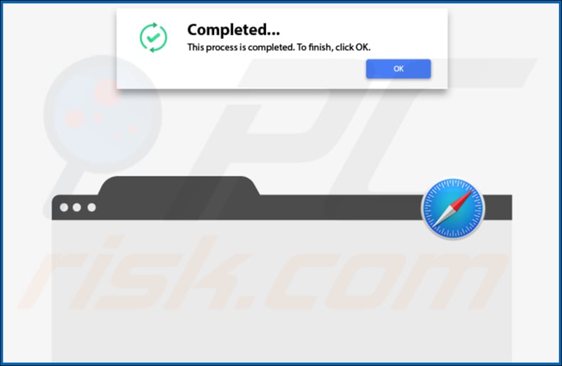 validgenerationa adware pop-up displayed once installation is finished