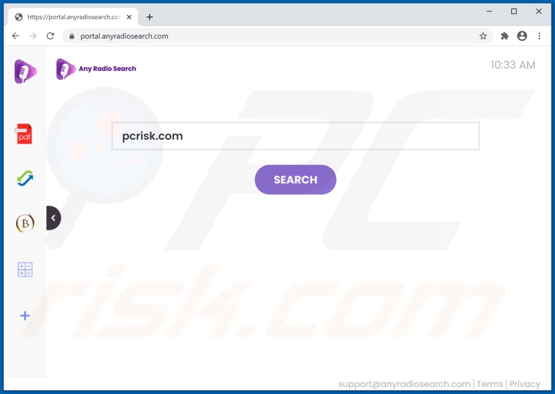 anyradiosearch.com browser hijacker