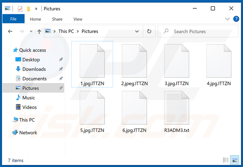 CONTI Ransomware ITTZN verschlüsselte Dateien Variante