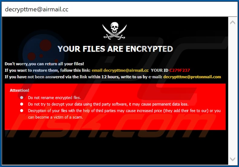 Dme decrypt instructions (pop-up window)