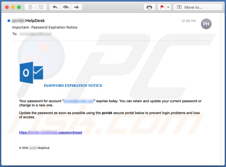 PASSWORD EXPIRATION NOTICE E-Mail-Spam-Kampagne