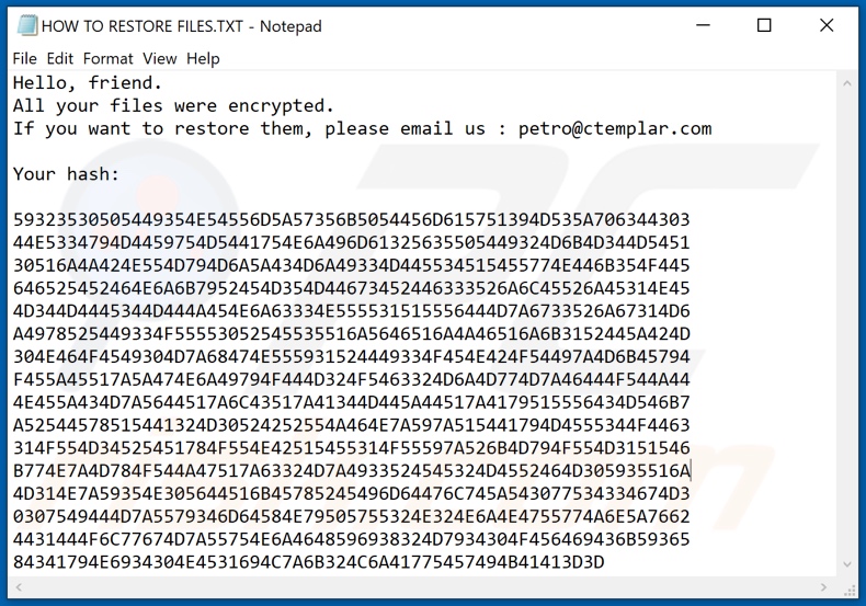 RegretLocker decrypt instructions (HOW TO RESTORE FILES.TXT)