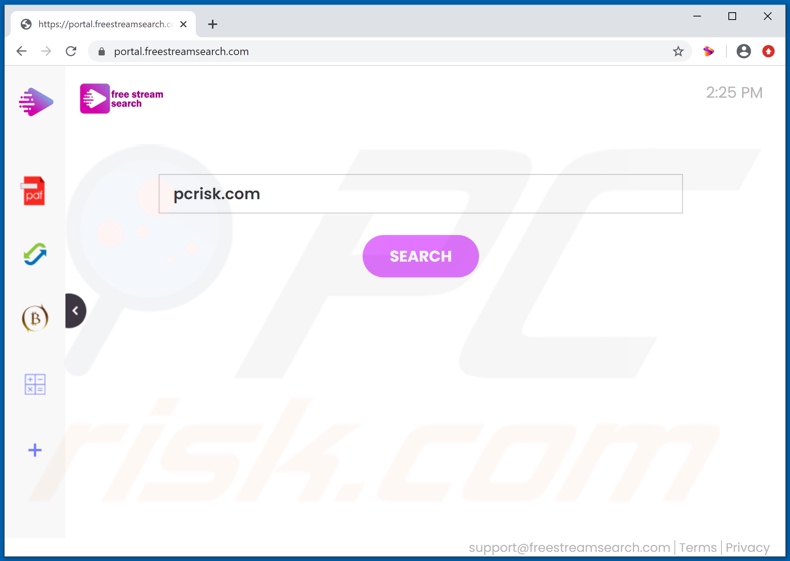 freestreamsearch.com browser hijacker