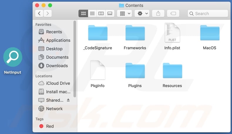 NetInput adware install folder