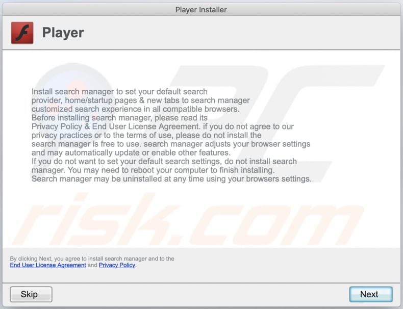 Delusive installer used to promote search.validplatform.com browser hijacker