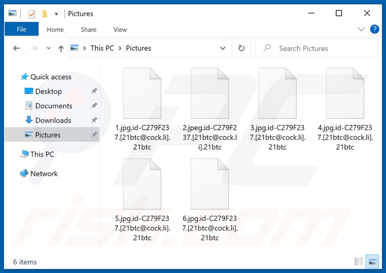 Von 21btc Ransomware verschlüsselte Dateien (.21btc Erweiterung)