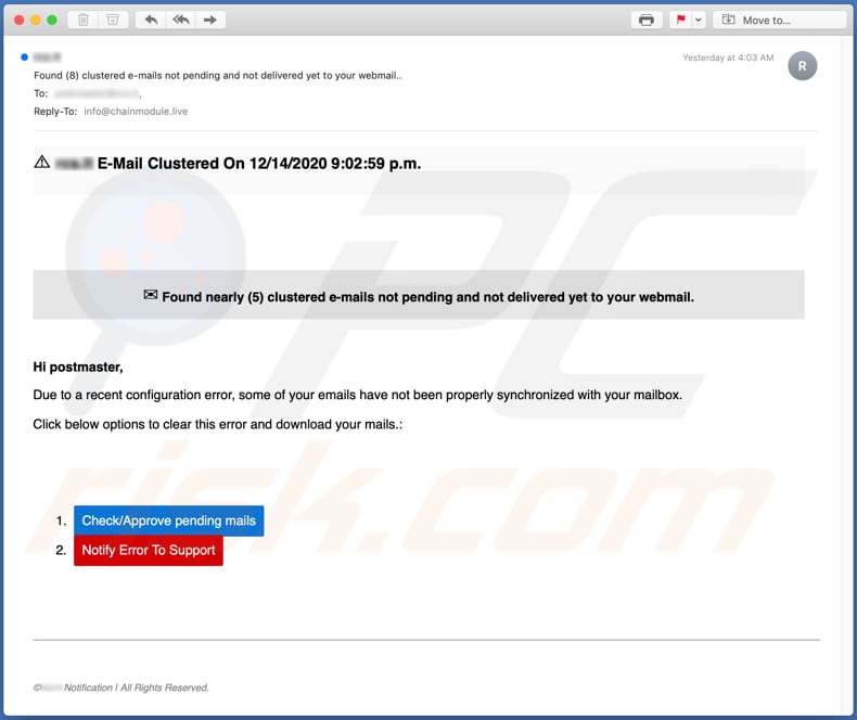 E-Mail gebündelte E-Mail-Betrug E-Mail-Spam-Kampagne