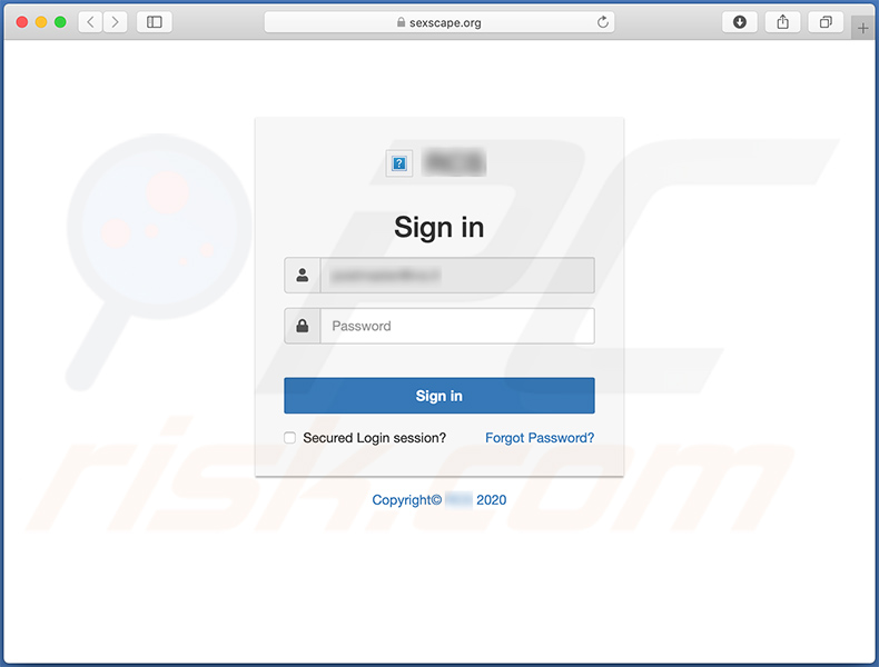 Phishing-Webseite über Spam-E-Mail gefördert (2020-12-03)