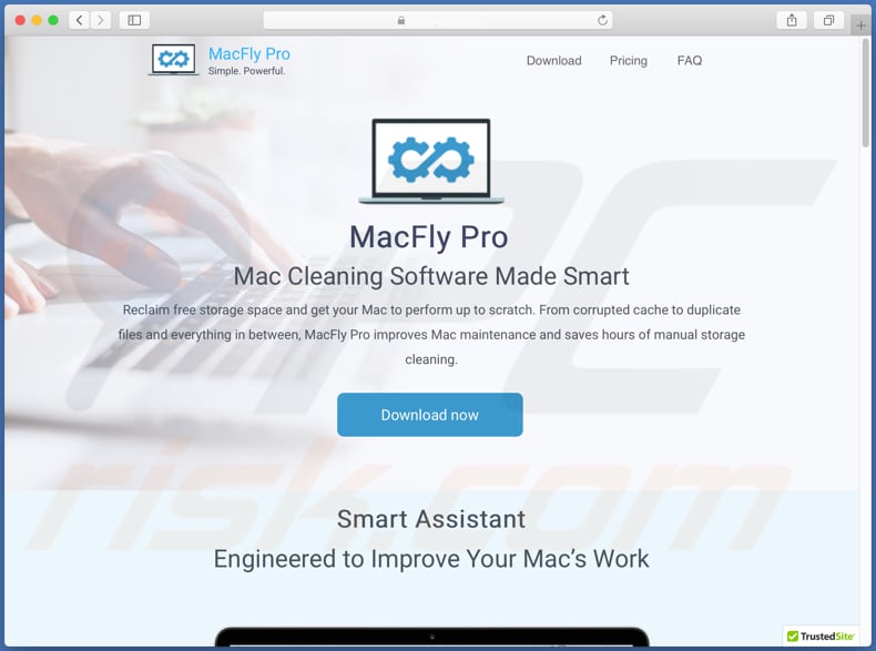 Webseite zur Förderung der MacFly Pro PUA