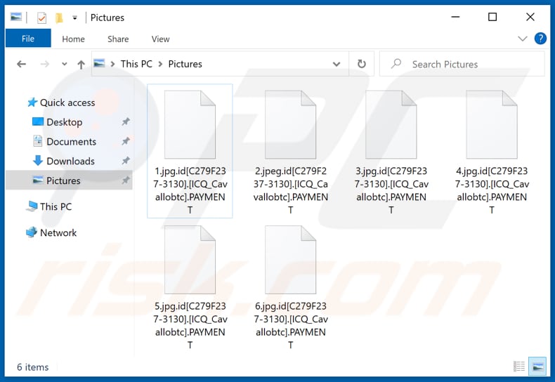 Durch PAYMENT Ransomware verschlüsselte Dateien (.PAYMENT Erweiterung)