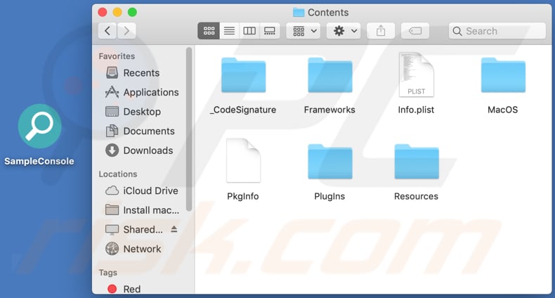 sampleconsole Adware Inhaltsordner