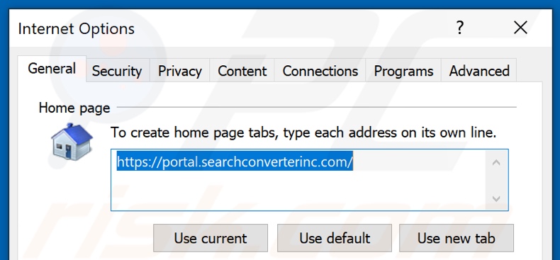 searchconverterinc.com von der Internet Explorer Startseite entfernen