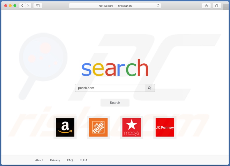 Fire Search Browserentführer auf einem Mac Computer