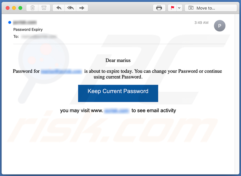 Spam-E-Mail über Ablauf des Passworts (2021-02-08)