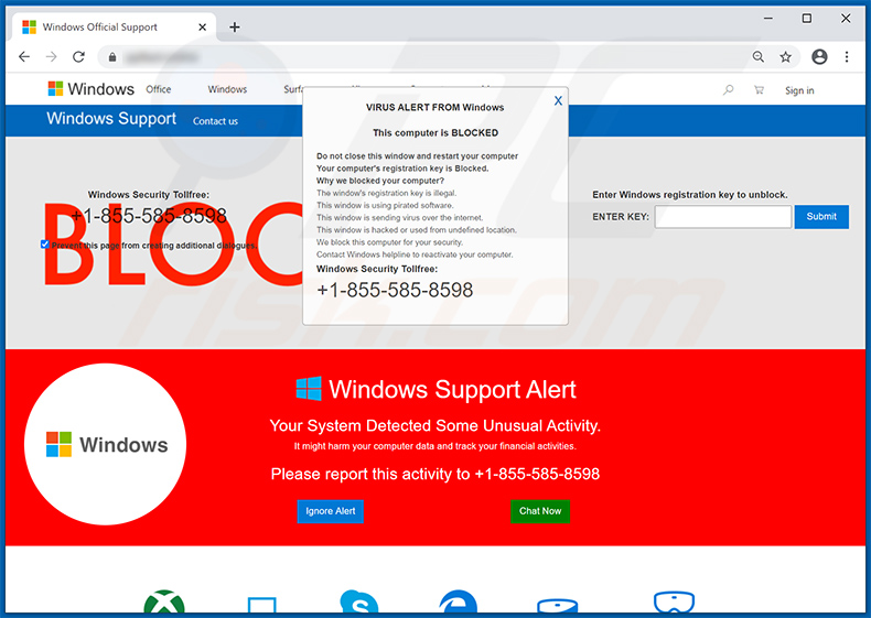 VIRUSWARNUNG VON Windows Pop-up-Betrug (2021-02-03)