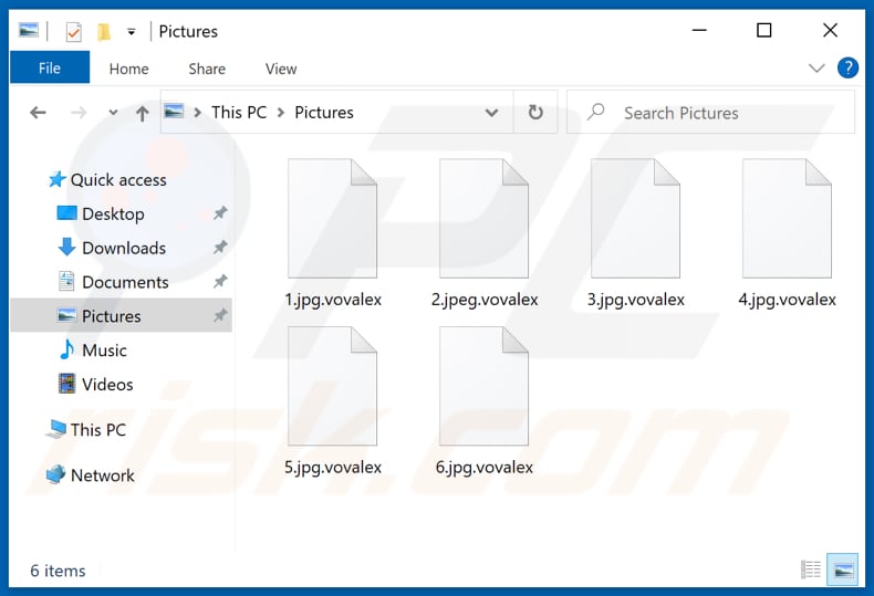 Von Vovalex Ransomware verschlüsselte Dateien (.vovalex Erweiterung)