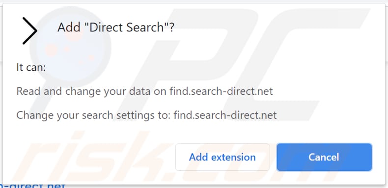 direct search Browserentführer Benachrichtigungen