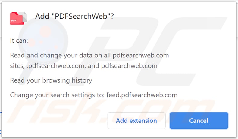pdfsearchweb Browserentführerbenachrichtigung
