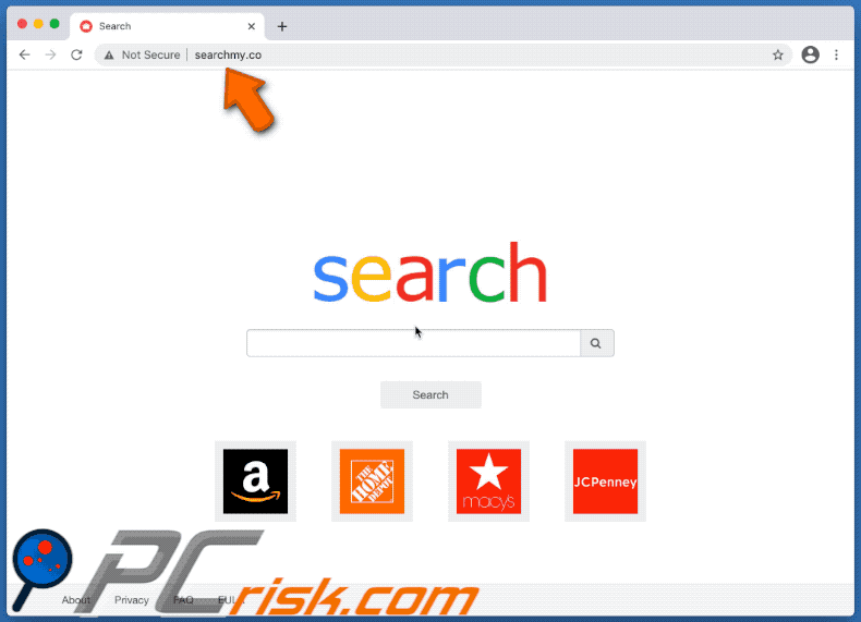 searchmy.co leitet auf webcrawler.com weiter (GIF)