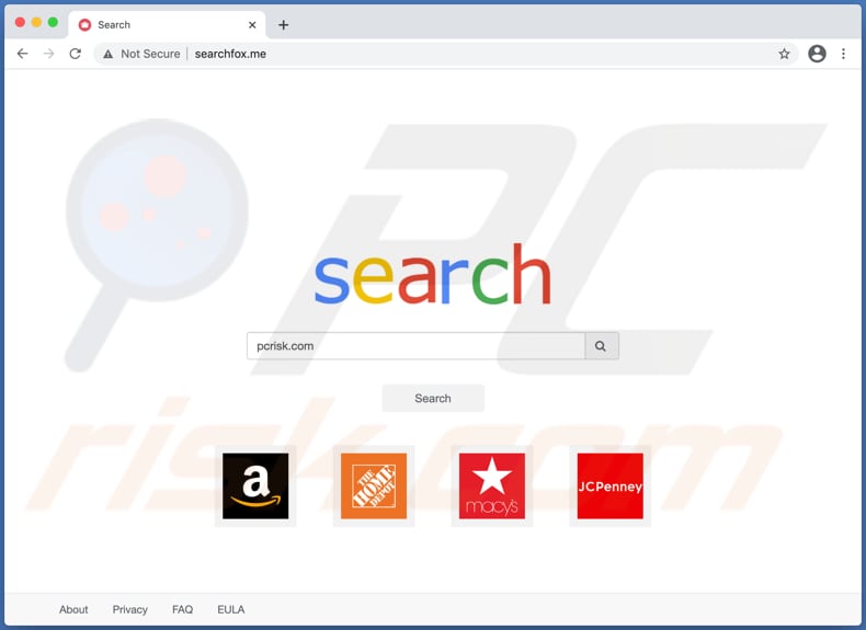 searchfox.me Browserentführer auf einem Mac Computer