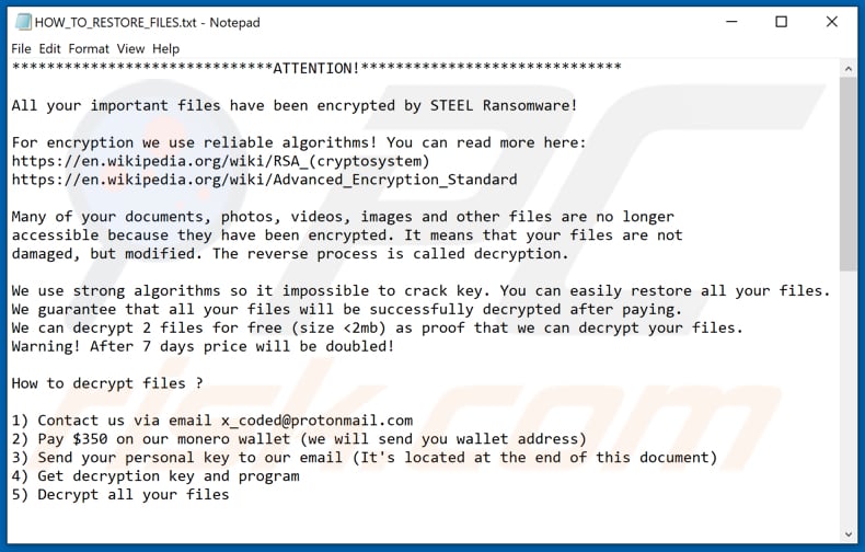 STEEL Entschlüsselungsanleitung (HOW_TO_RESTORE_FILES.txt)