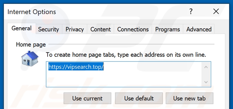 vipsearch.guru von der Internet Explorer Startseite entfernen