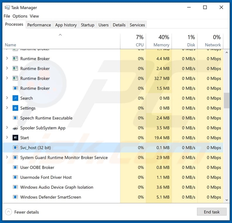 x-files Stehler läuft als svc Host im Task Manager